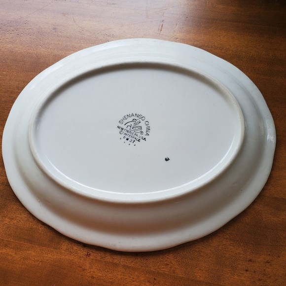 Shenango Vintage China 11x9 Oval Decorative Serving Dish Made In USA New Castle - Picture 4 of 11